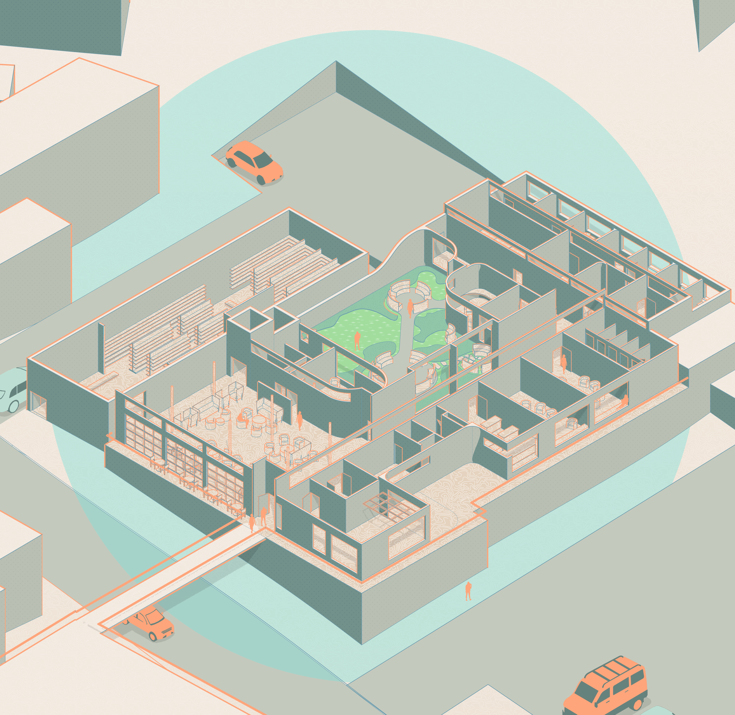 Full building axonometric