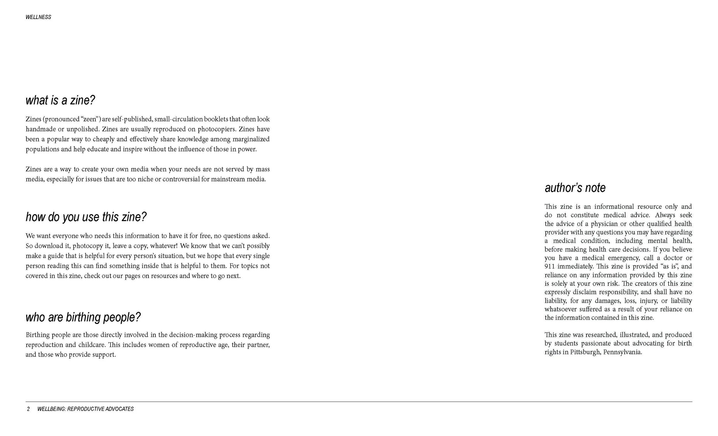 Restricted Access zine page 2