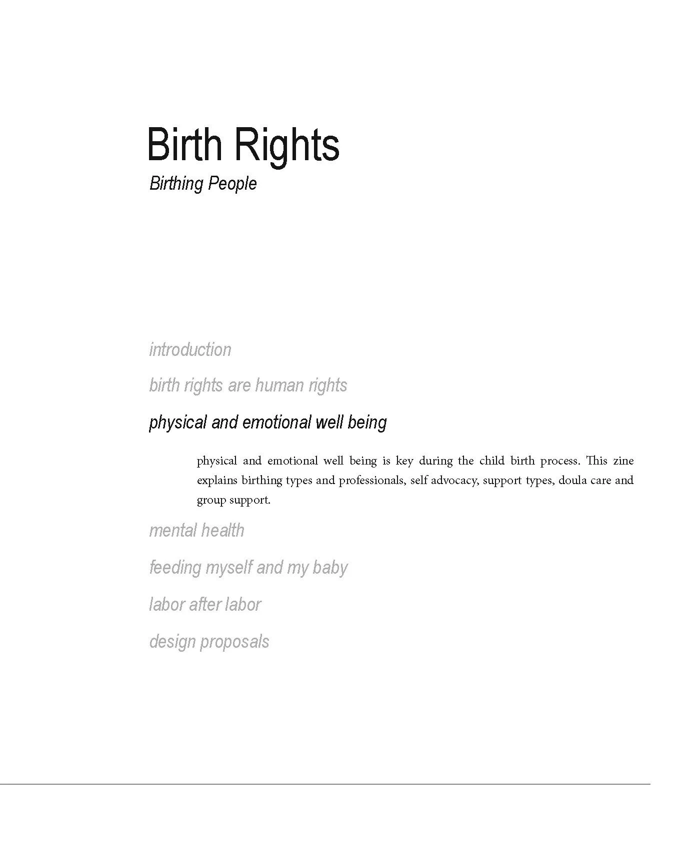 Support and Wellbeing zine page 1