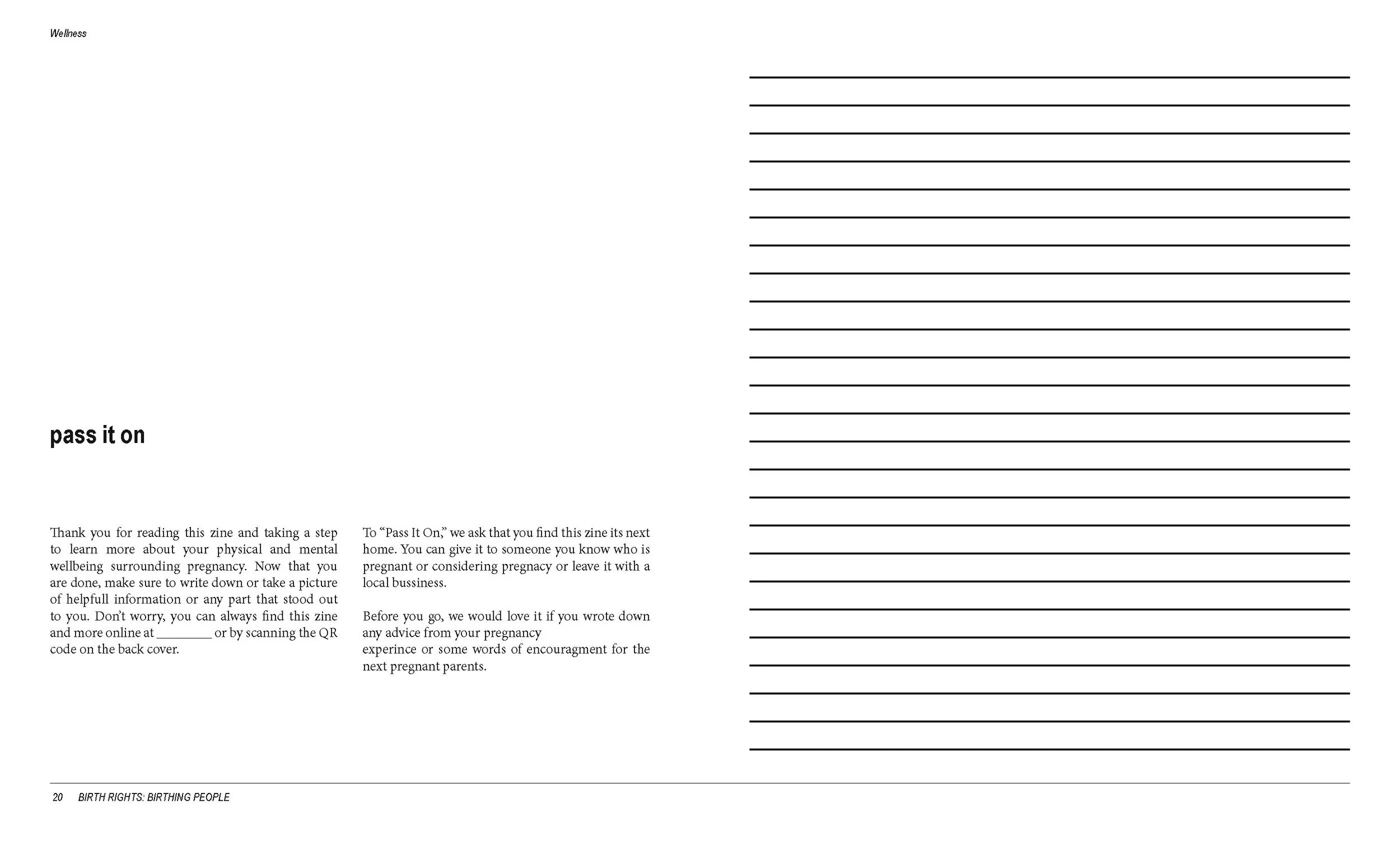 Support and Wellbeing zine page 11