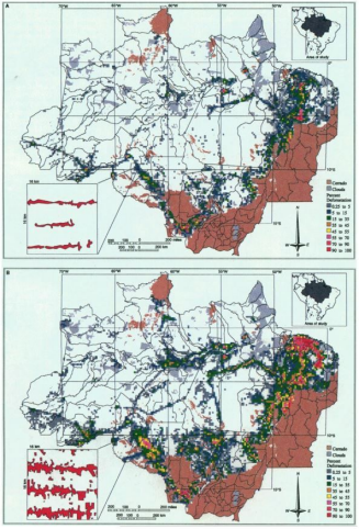 Figure 1: deforestation representation 1978 vs 1988